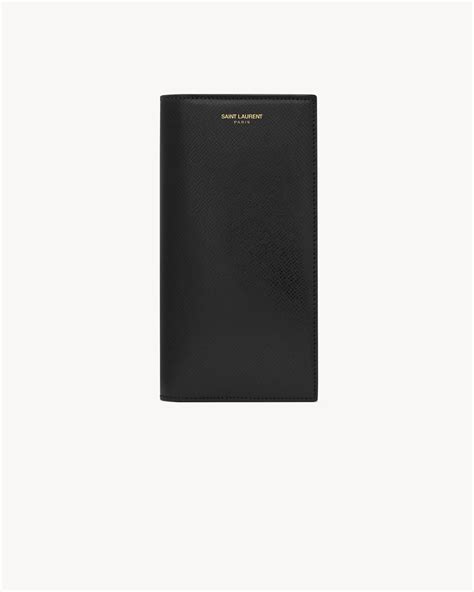 Saint Laurent Paris continental wallet in coated bark 